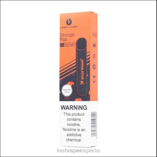 Lost Vape Mana palo desechable | 300 bocanadas | 1,2 ml pop de naranja 5% 4486523 Lost Vape contact