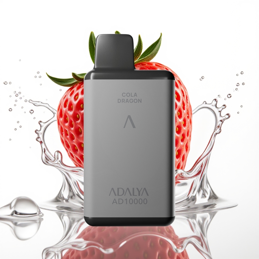 Adalya AD 10000 Puffs Gris Espacio Tubo Aluminio Luz Azul Fresa Explosiva