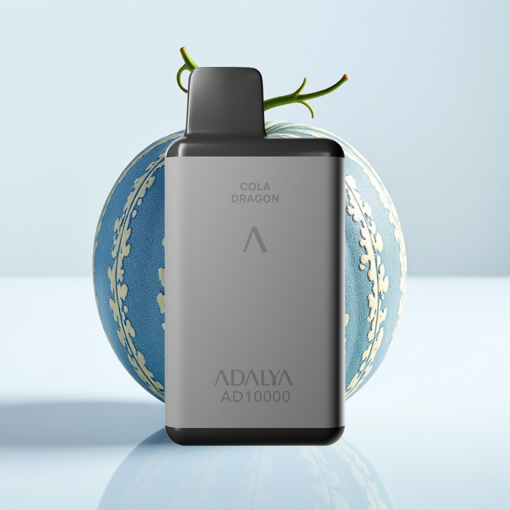 Adalya AD 10000 Puffs Vape Recargable USB-C 14ml 2% Nicotina Sabor Melón Azul Gris Espacial