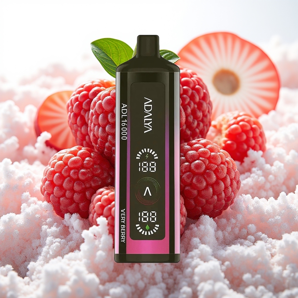Adalya ADL 16000 PRO Puffs Vape Desechable con Pantalla Digital, Bobina Mesh y Sabor Muy Frutal
