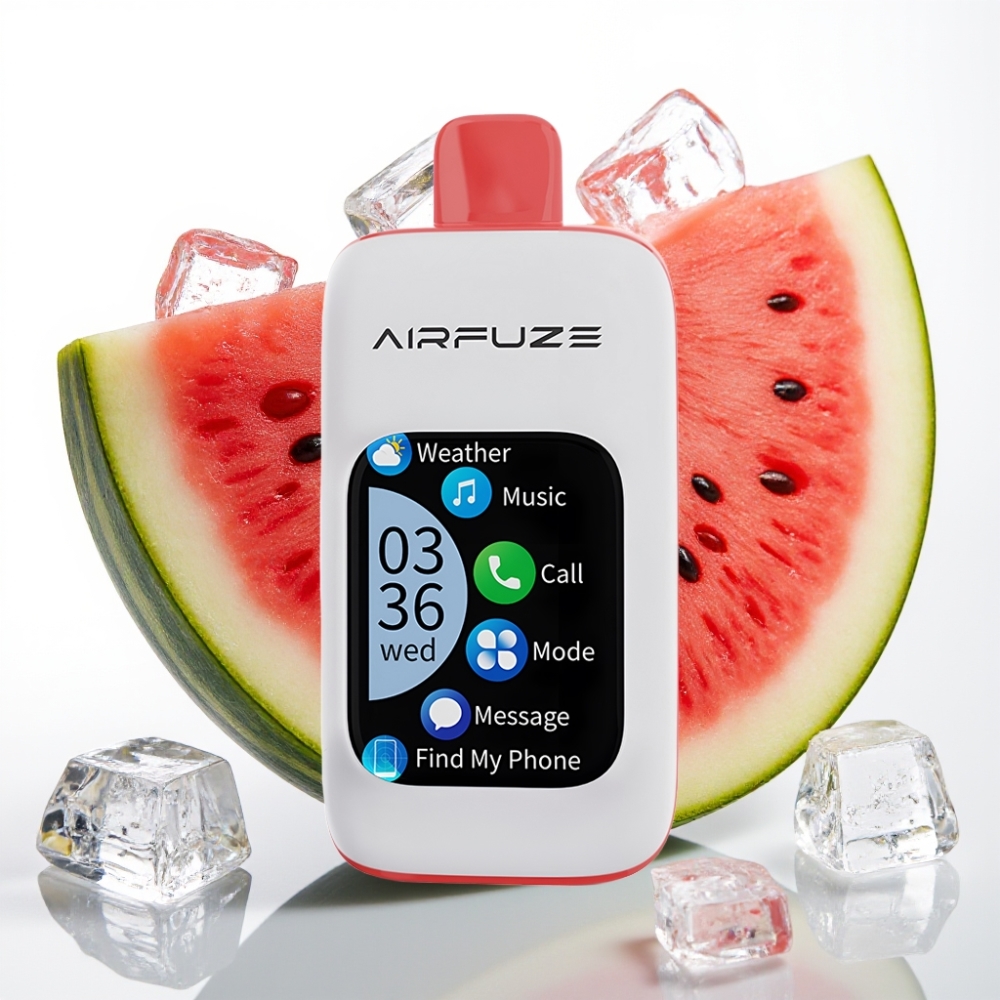 AirFuze Smart 30000 Puffs Disposable Pod con pantalla táctil 2.01" y sabor Sandía Helada