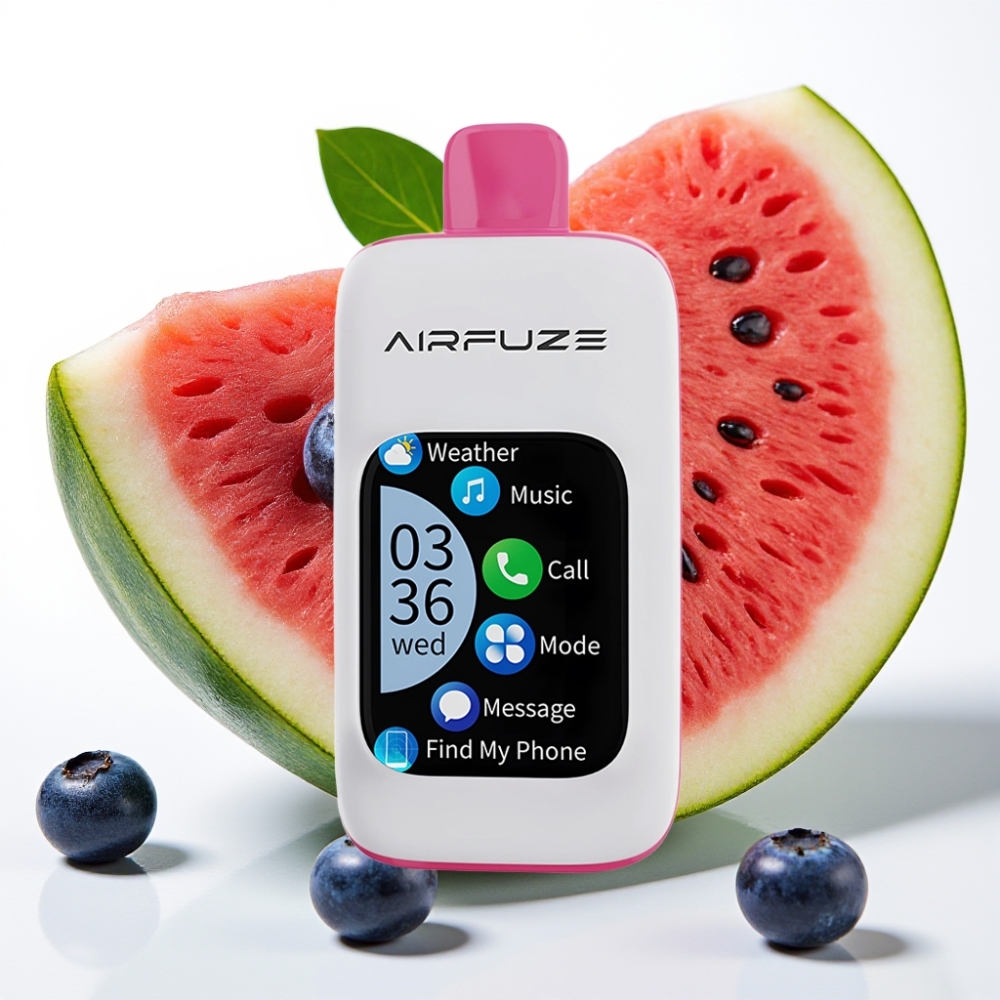 Airfuze Smart Pro 40000 Puffs 20ML 900mAh Bluetooth Sabores Arándano Sandía