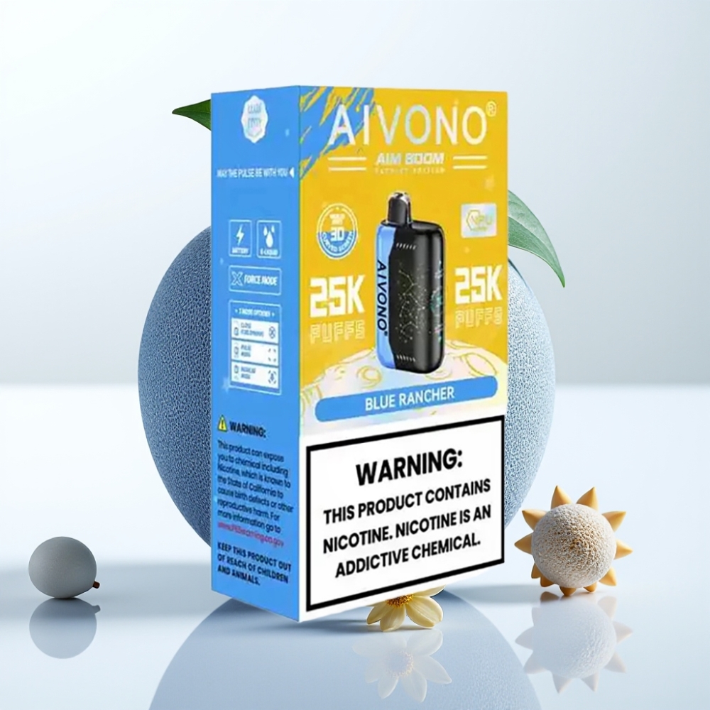 Aivono AIM BOOM 25000 Puffs 28ml 650mAh 1.2ohm Tipo-C Azúcar Azul