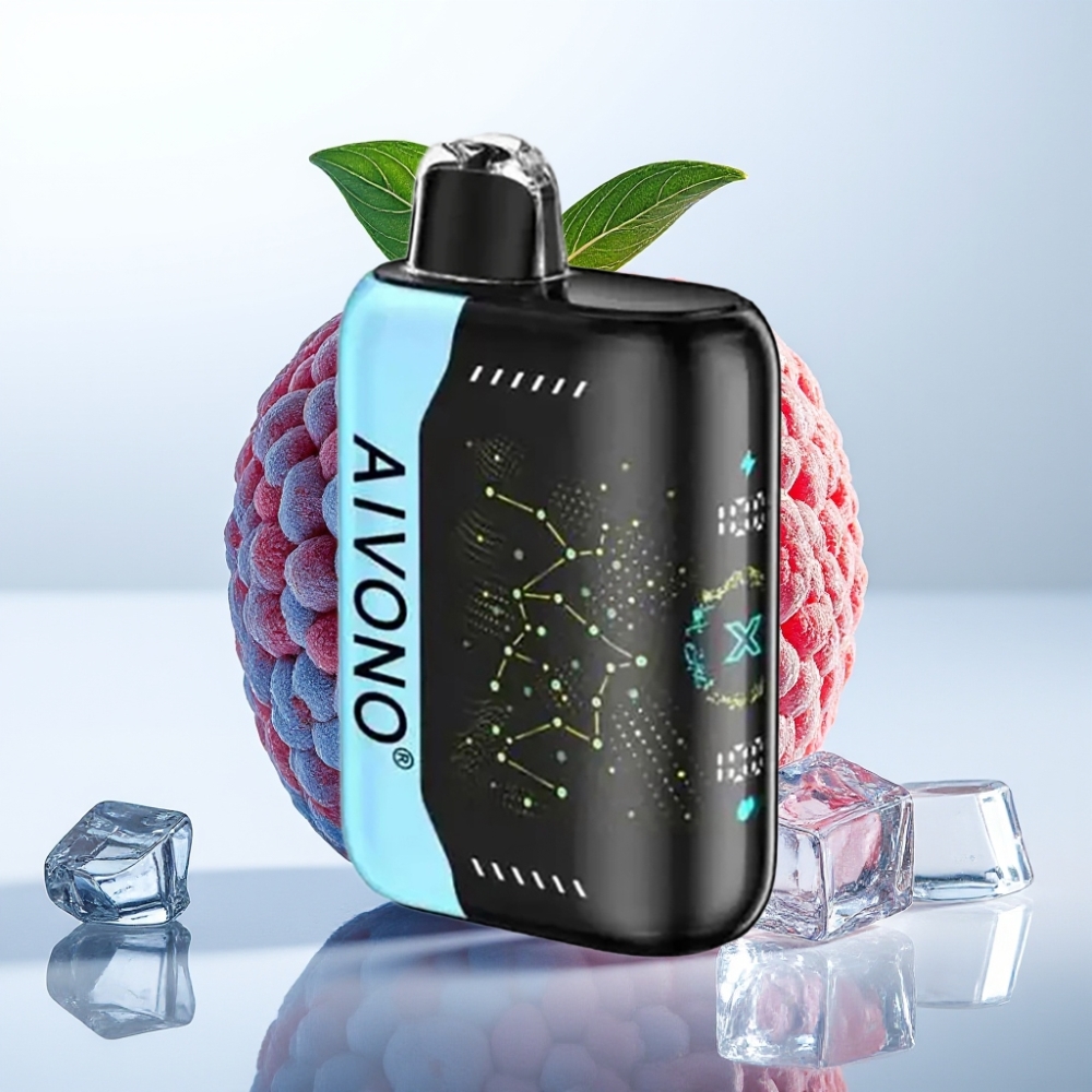 Aivono AIM BOOM 25000 Puffs 28ml 650mAh 1.2ohm Tipo-C Frambuesa Azul Hielo