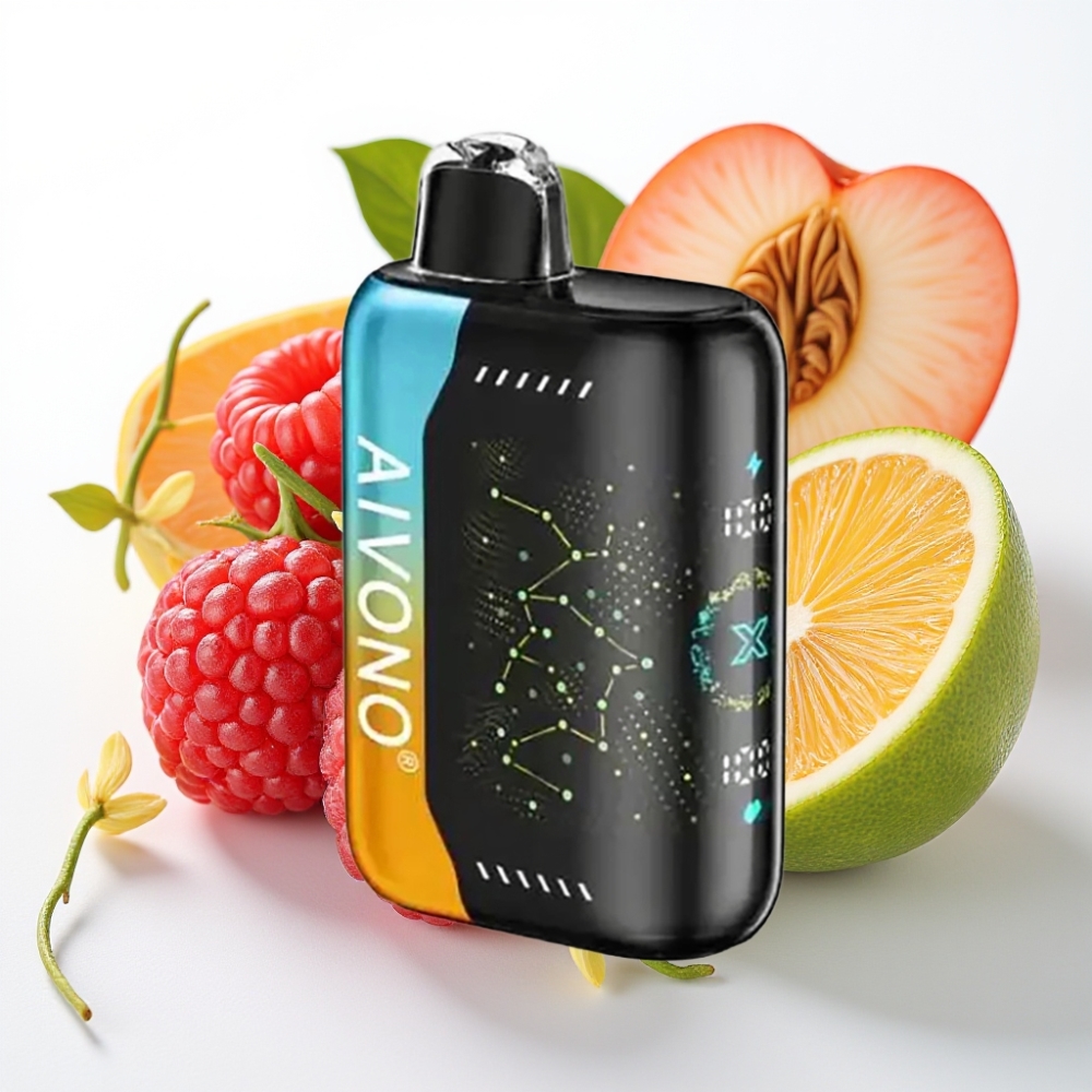 Aivono AIM BOOM 25000 Puffs 28ml 650mAh Frambuesa Melocotón Lima