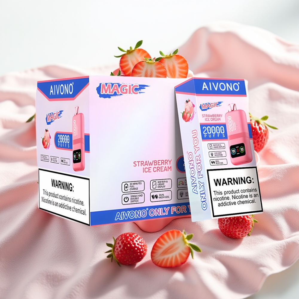 Aivono AIM MAGIC 20000 Puffs 26ml Dual Mesh Helado de Fresa