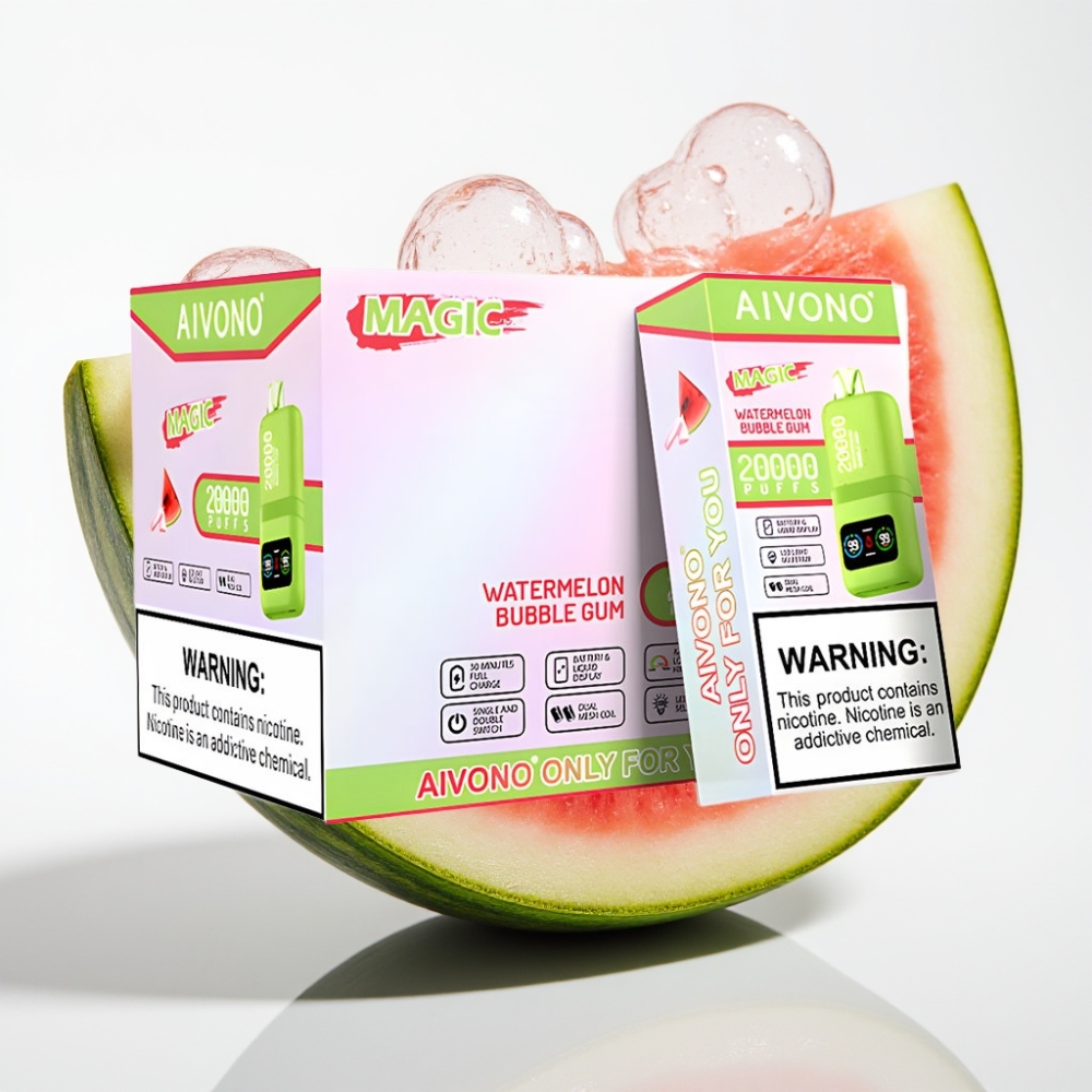 Aivono AIM MAGIC 20000 Puffs 26ml Dual Mesh LCD Tipo-C 600mAh Chicle de Sandía