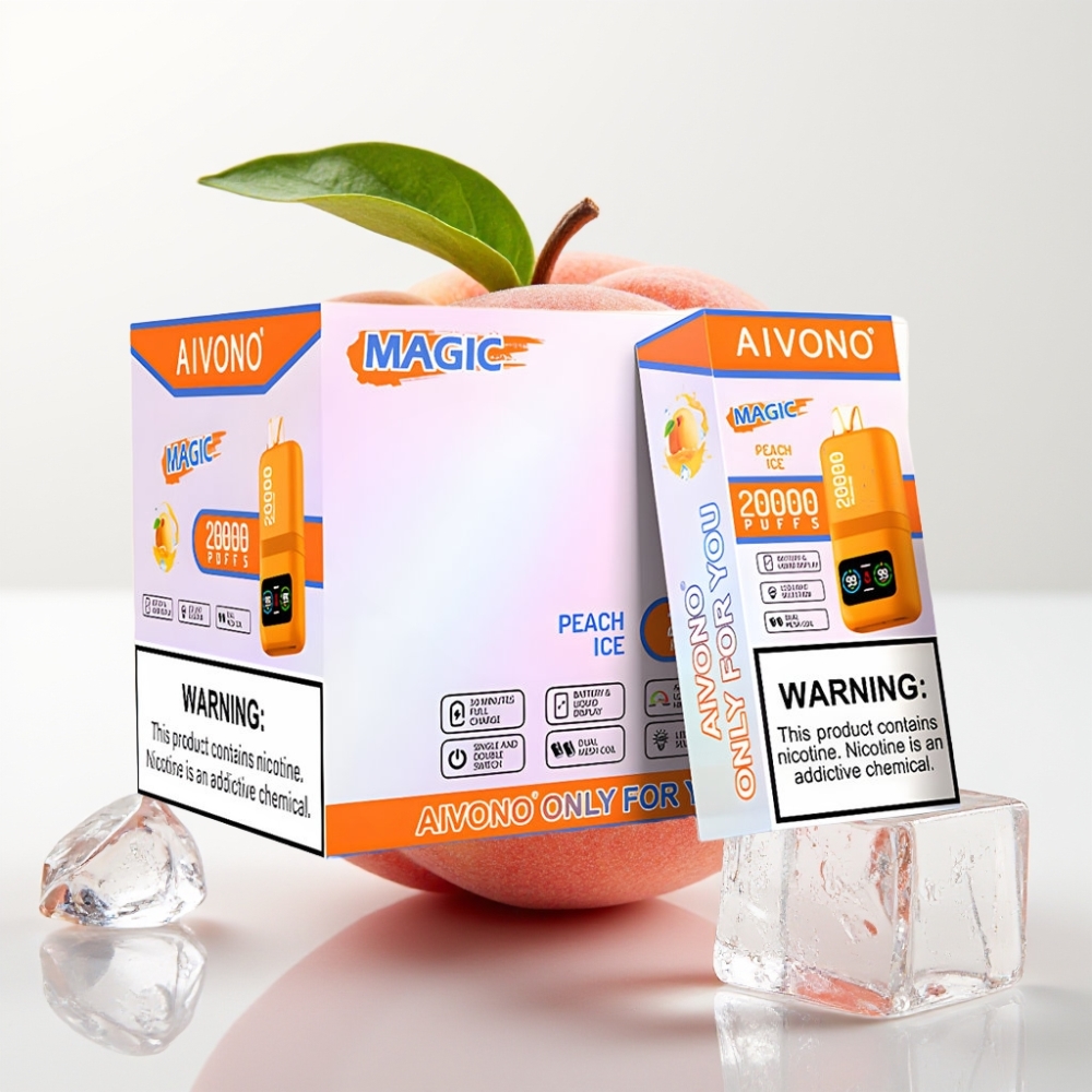 Aivono AIM MAGIC 20000 Puffs 26ml Dual Mesh LCD Tipo-C 600mAh Melocotón Hielo