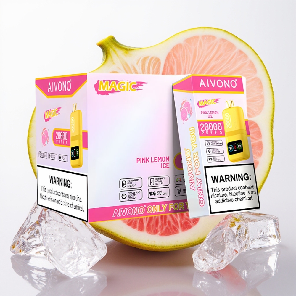 Aivono AIM MAGIC 20000 Puffs 26ml LCD Tipo-C 600mAh Sabor Limón Rosa Helado
