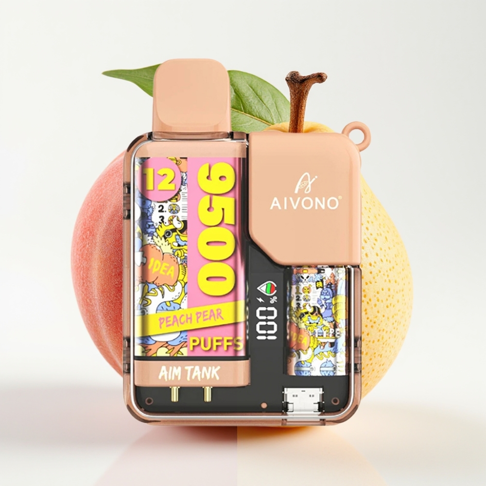 Aivono AIM-TANK 9500 Puffs 18ml 650mAh LCD Durazno Pera