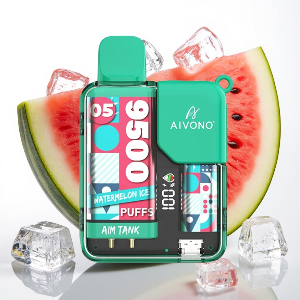 Aivono AIM-TANK 9500 Puffs 18ml 650mAh LCD Sandía Helada 1.2ohm