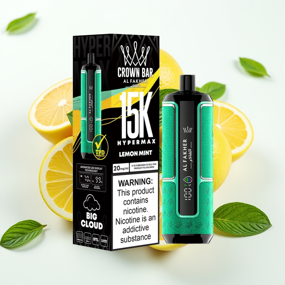 Al Fakher Crown Bar 15K Hypermax 22ml 600mAh Limón Menta