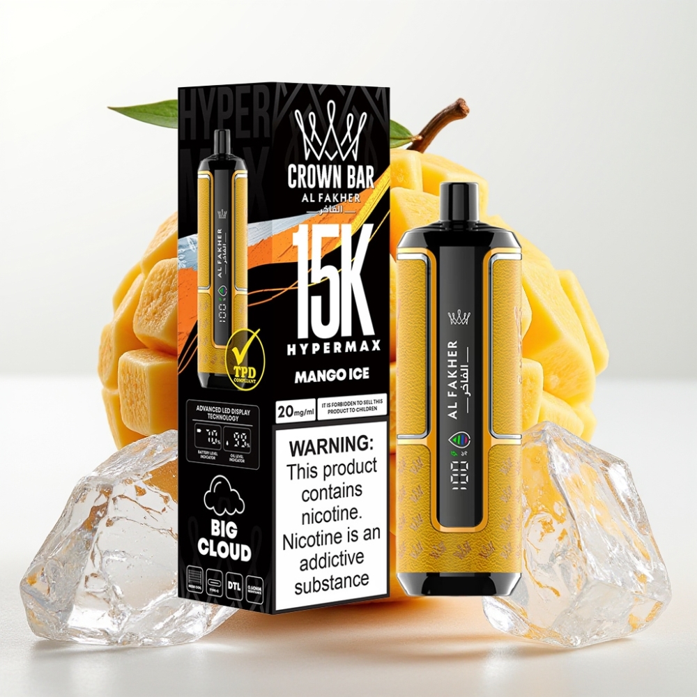 Al Fakher Crown Bar 15K Hypermax 22ml 600mAh Tipo-C Mango Helado
