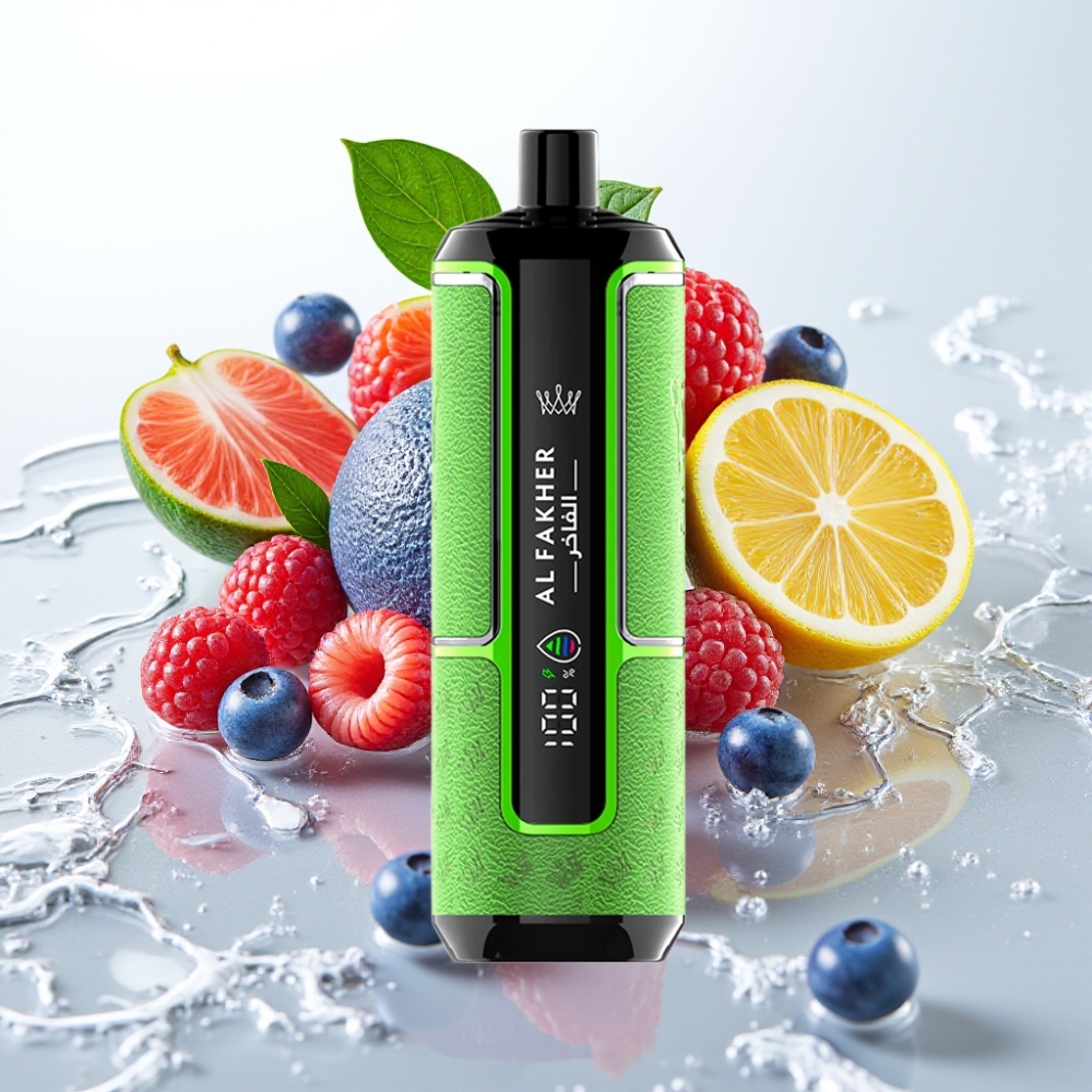 Al Fakher Crown Bar 15K Hypermax Vape Desechable 22ml 6mg Frambuesa Azul Limonada