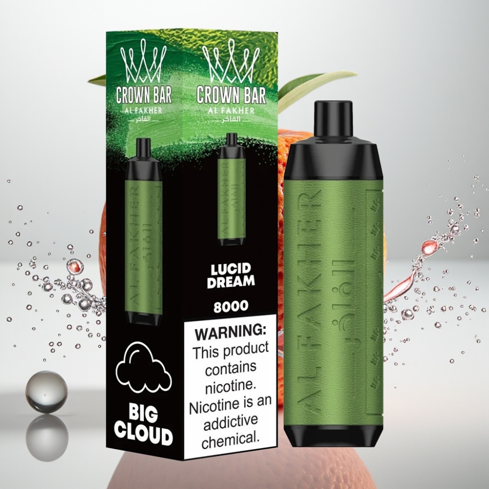 Al Fakher Crown Bar 8000 Crystal 18ml 5mg 0.6ohm Sueño Lúcido