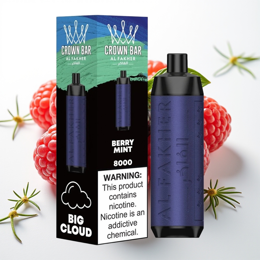 Al Fakher Crown Bar 8000 Crystal Desechable 18ml 5mg Menta Baya