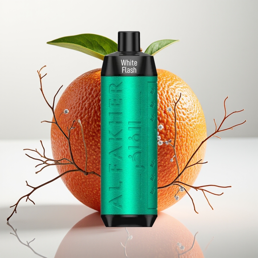 Al Fakher Crown Bar 8000 Crystal Vape Desechable con Batería 600mAh y 18ml de Líquido en Sabor Destello Blanco