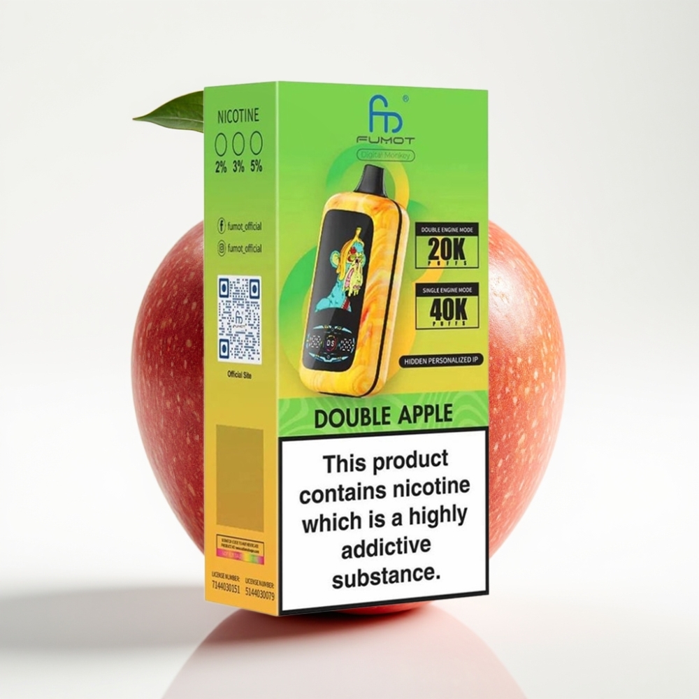 Fumot Digital Monkey 40000 Puffs Dual Motor Doble Manzana