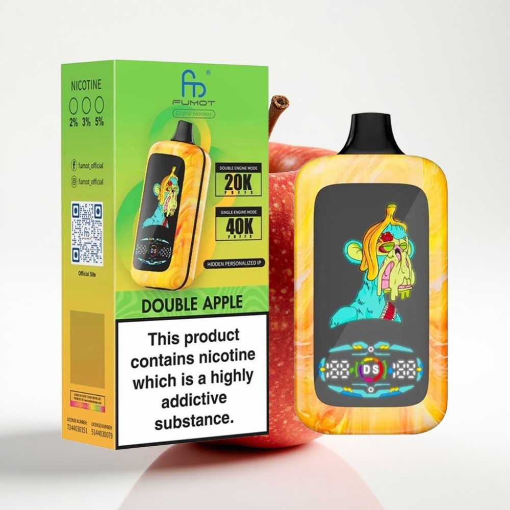 Fumot Digital Monkey 40000 Puffs Dual Motor Doble Manzana