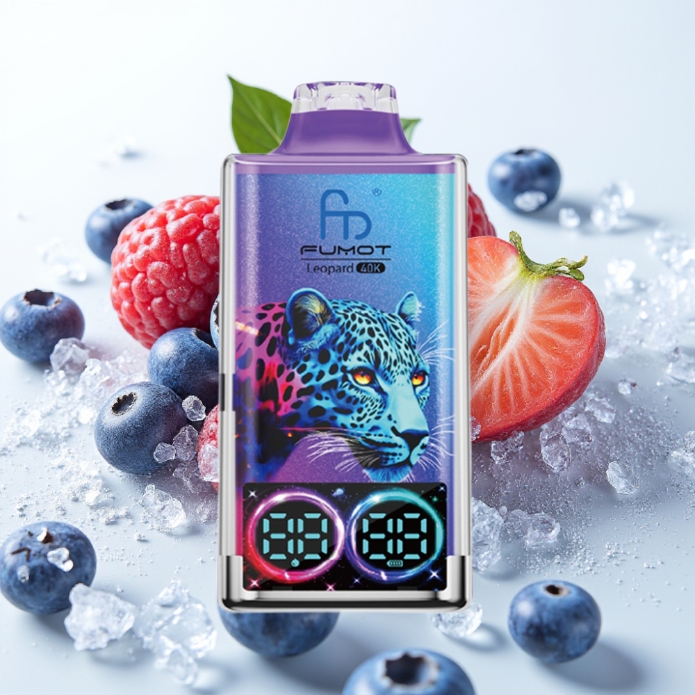 Fumot Leopard 40K Puffs 5% Nic Dual Mesh 700mAh Tipo C Arándano Helado