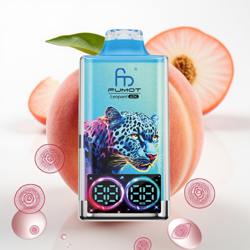 Fumot Leopard 40K Puffs Doble Malla 700mAh Tipo C Durazno Baya