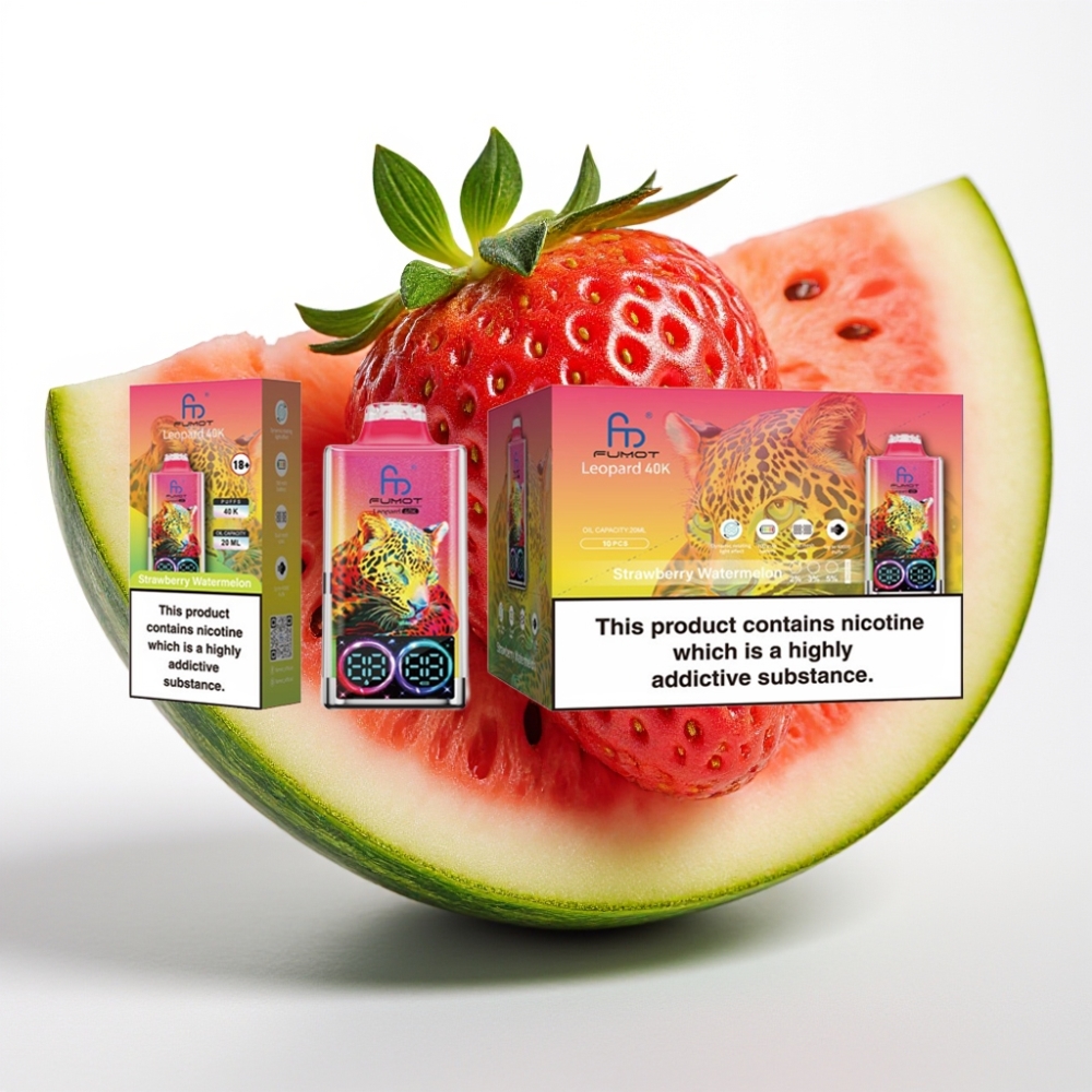 Fumot Leopard 40K Puffs Dual Mesh 700mAh Fresa Sandía Carga Tipo-C