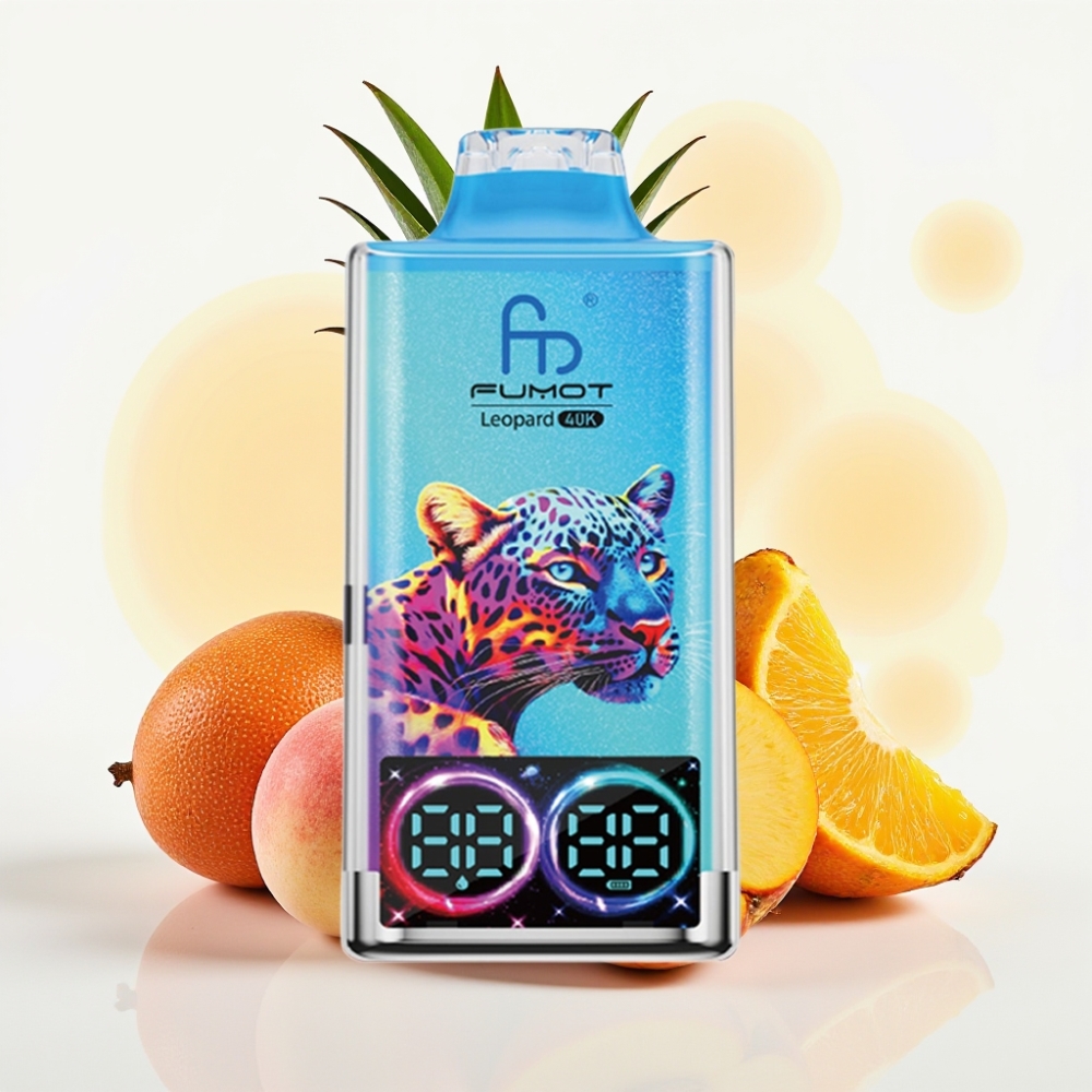Fumot Leopard 40K Puffs Vape Desechable 700mAh Dual Mesh Tipo C Mango Melocotón Piña