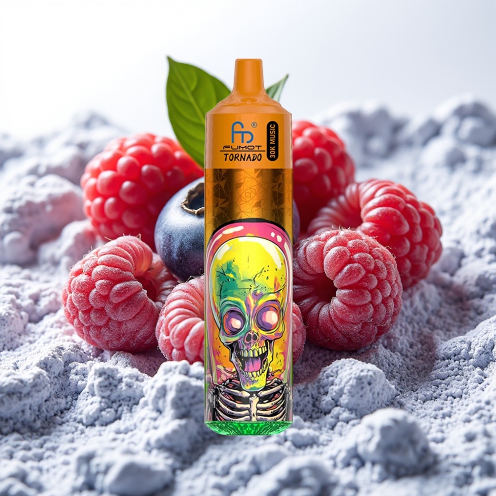 Fumot RandM Tornado 30000 Puffs 30mL 5% 1.0 Ohm Arándano Frambuesa
