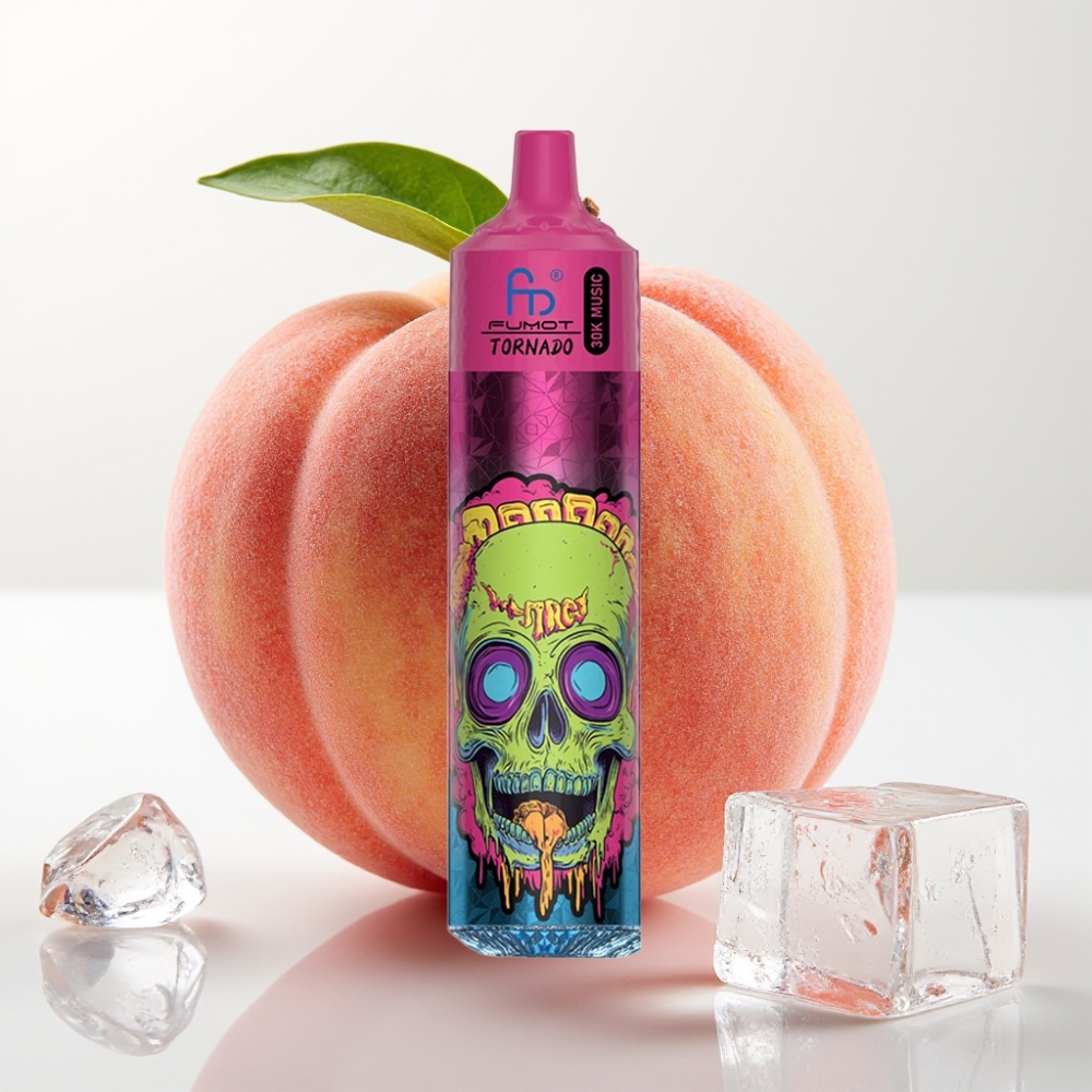 Fumot RandM Tornado 30000 Puffs 30mL 5% 1.0 Ohm Melocotón Hielo