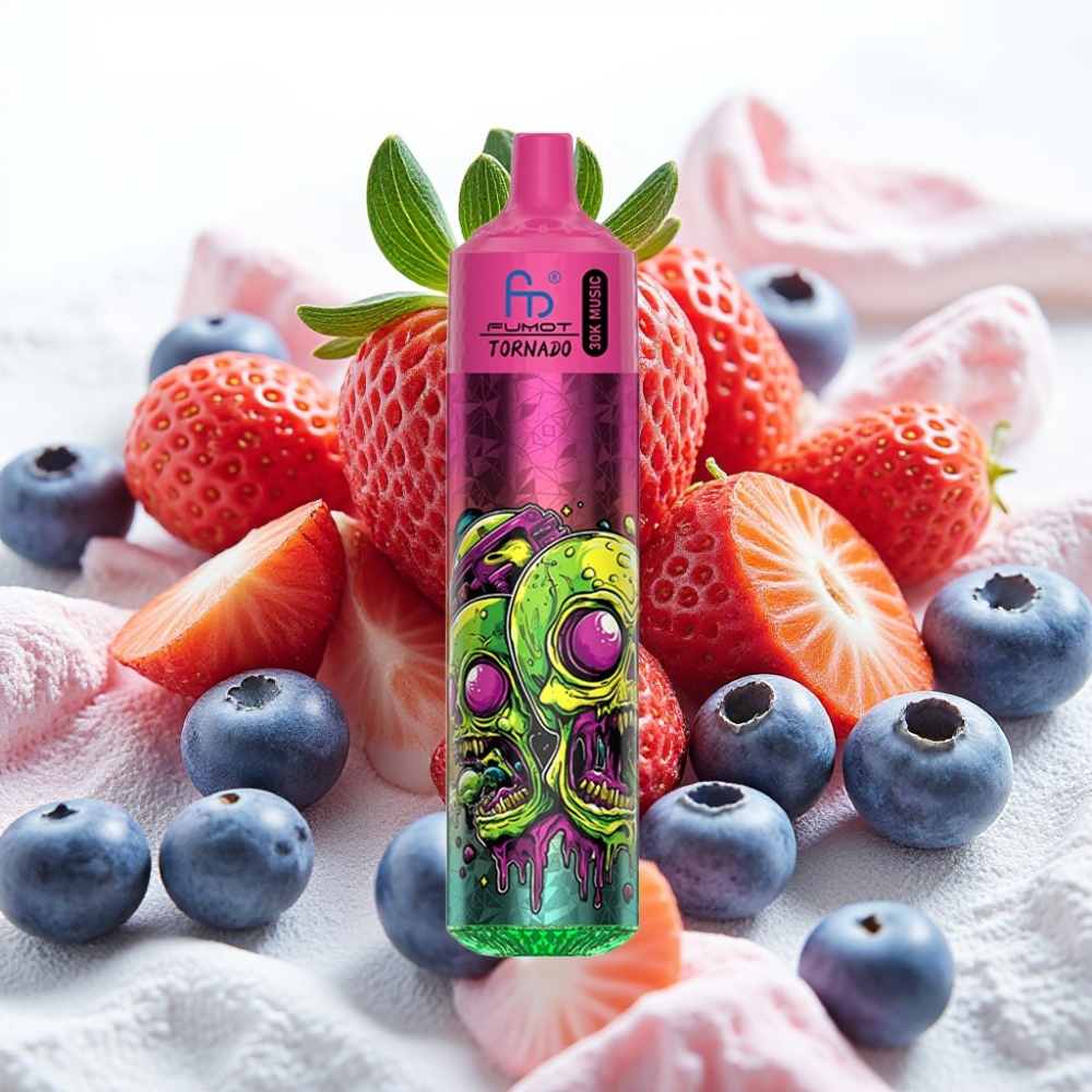 Fumot RandM Tornado 30000 Puffs 30mL 5% Fresa Arándano LED 600mAh
