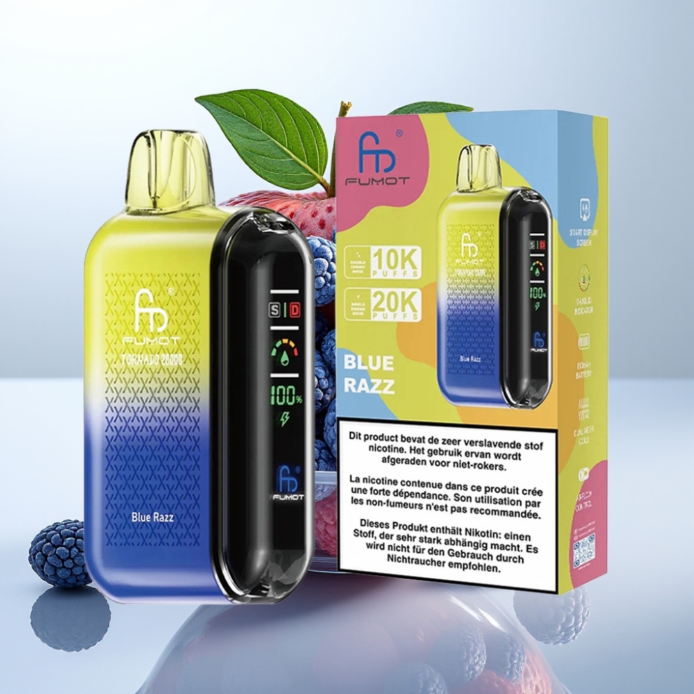 Fumot Tornado 20000 Puffs Doble Malla 20ml 850mAh Azul Frambuesa