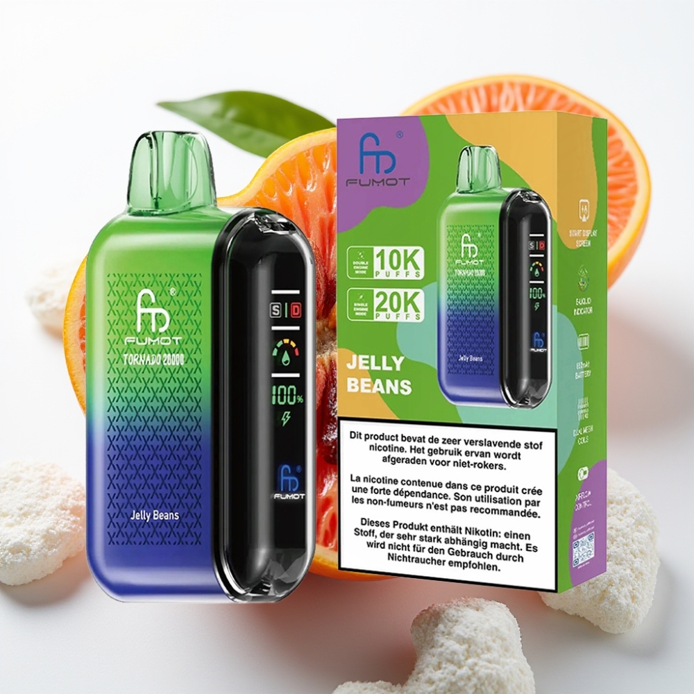 Fumot Tornado 20000 Puffs Doble Malla 20ml 850mAh Jelly Beans