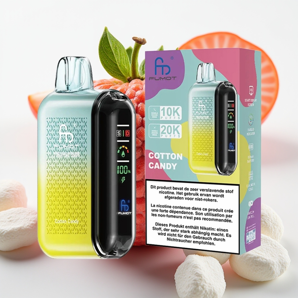 Fumot Tornado 20000 Puffs Doble Malla 20ml Algodón de Azúcar