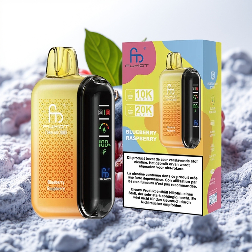 Fumot Tornado 20000 Puffs Doble Malla 20ml Arándano Frambuesa