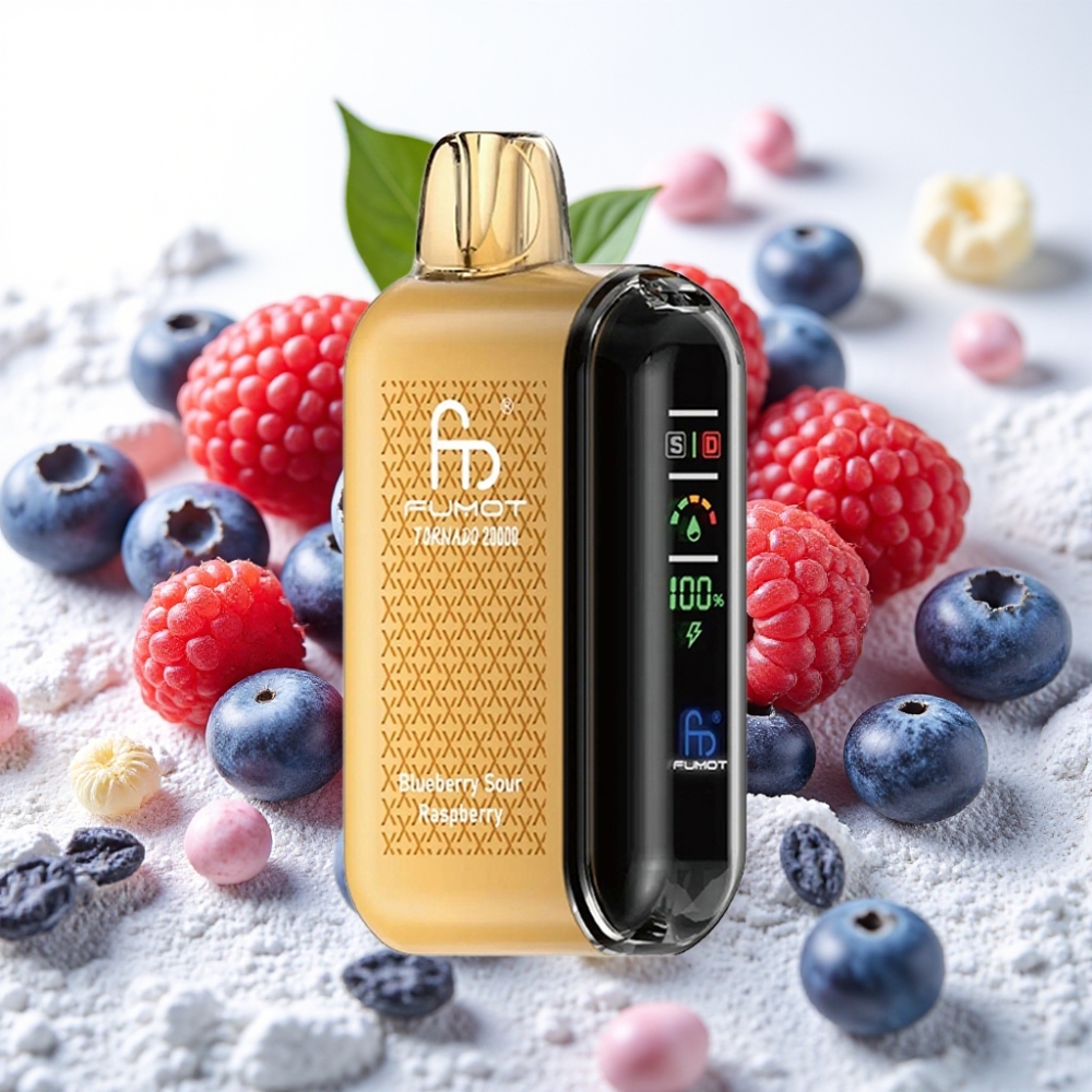 Fumot Tornado 20000 Puffs Doble Malla 20ml Arándano Frambuesa Ácida