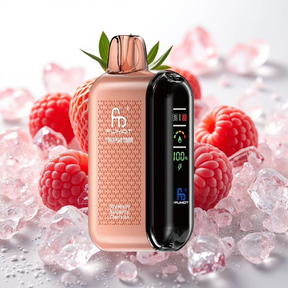 Fumot Tornado 20000 Puffs Doble Malla 20ml Fresa Frambuesa Cereza Hielo