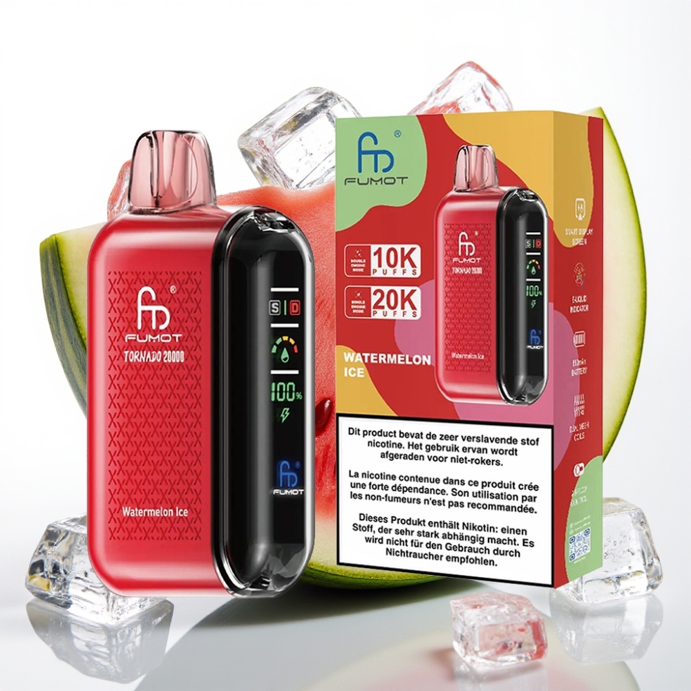 Fumot Tornado 20000 Puffs Doble Malla 20ml Sandía Helada