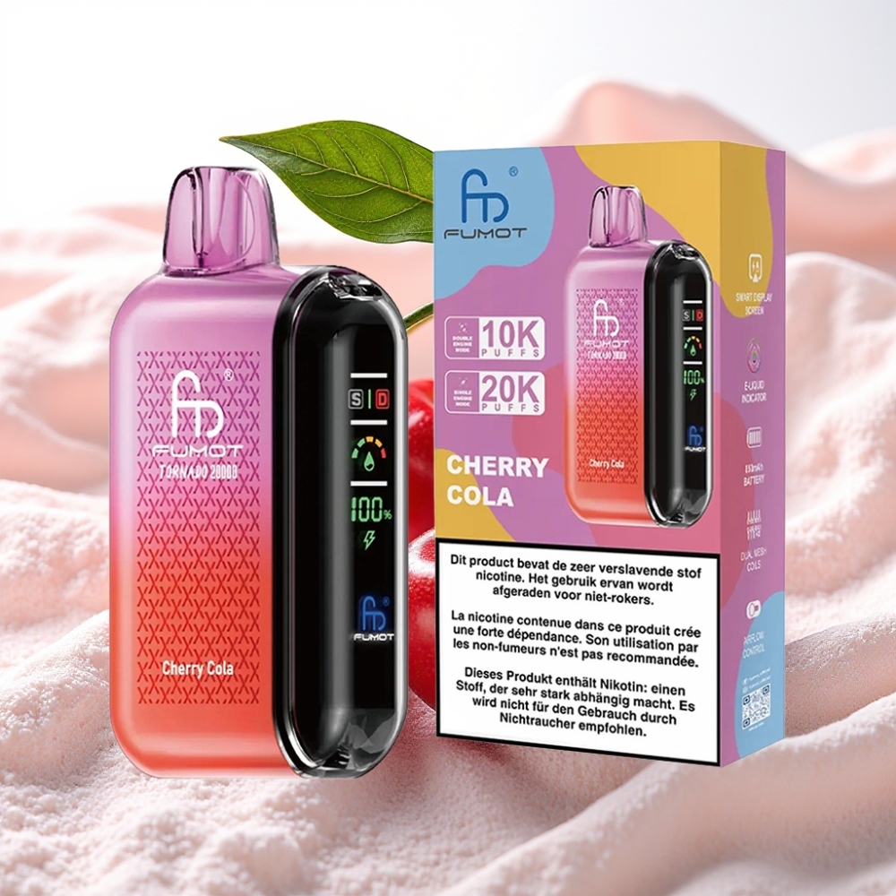 Fumot Tornado 20000 Puffs Dual Malla 20ml Cereza Cola