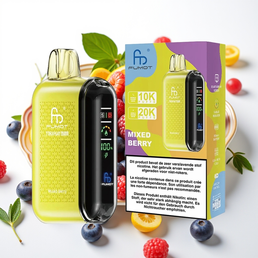 Fumot Tornado 20000 Puffs Dual Mesh 20ml 850mAh Bayas Mixtas