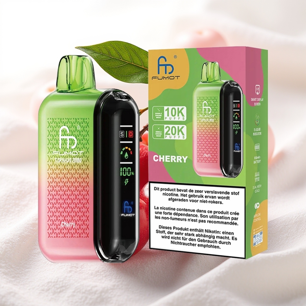 Fumot Tornado 20000 Puffs Dual Mesh 20ml Cereza