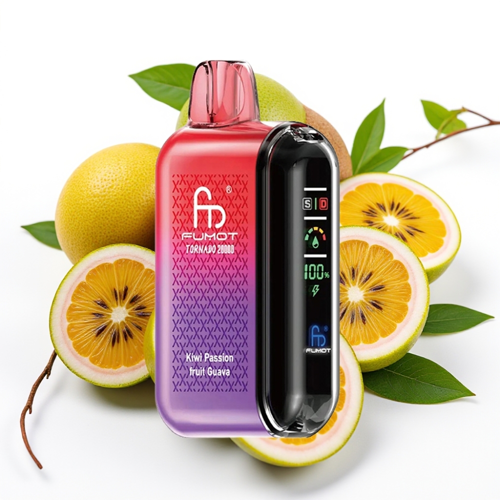 Fumot Tornado 20000 Puffs Dual Mesh 20ml Kiwi Maracuyá Guayaba