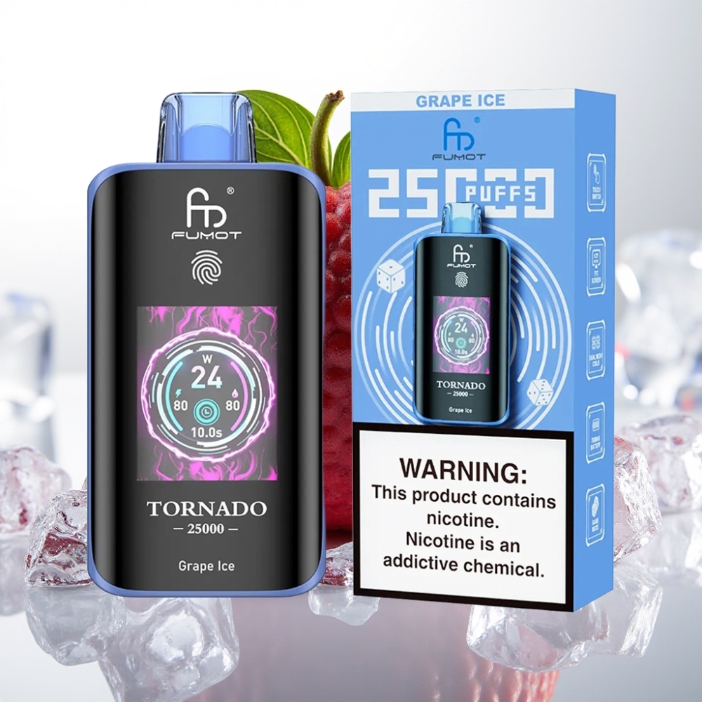 Fumot Tornado 25000 Puffs HD 20ml Uva Helada Tipo-C 700mAh