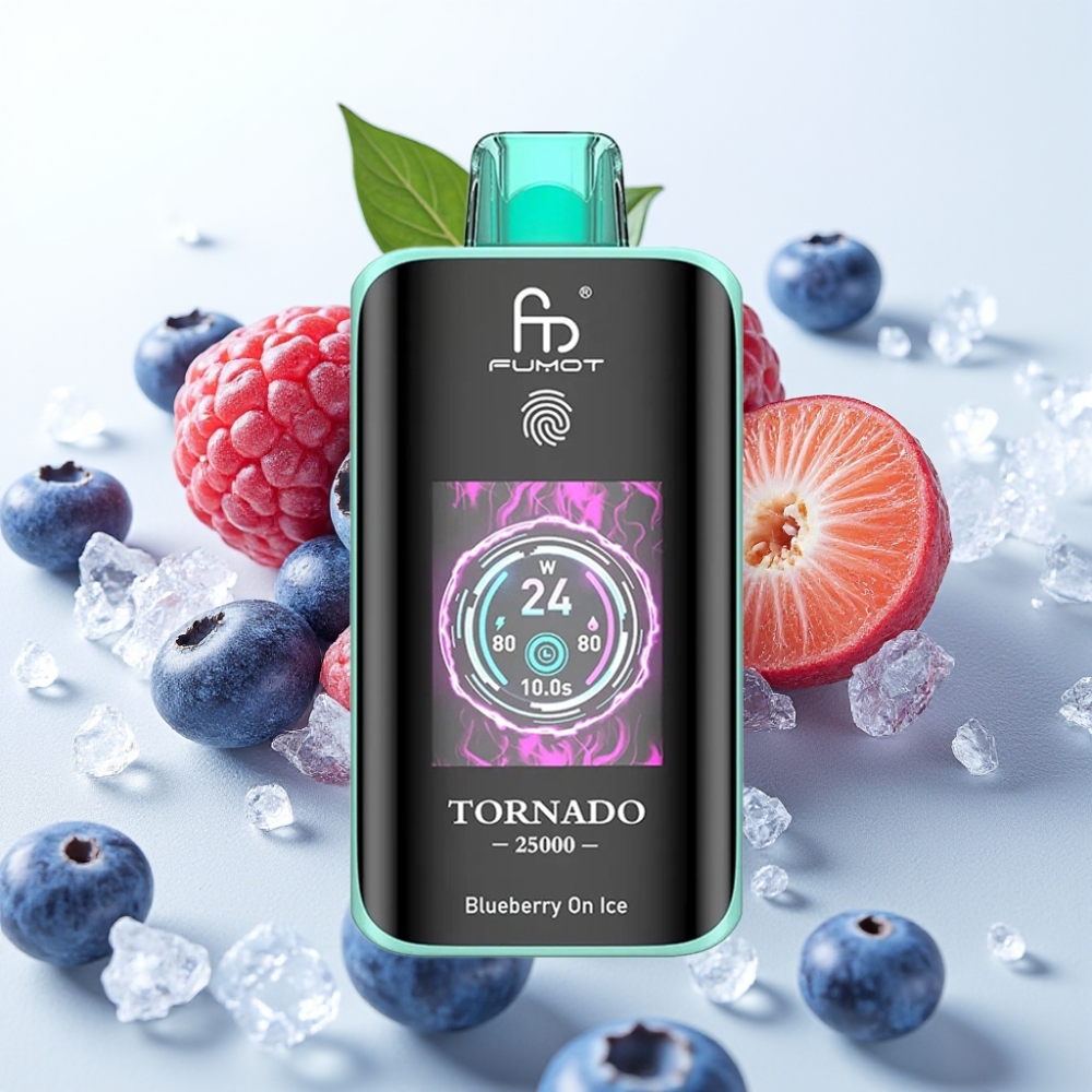 Fumot Tornado 25000 Puffs HD Pantalla 700mAh 20ml Arándano Helado