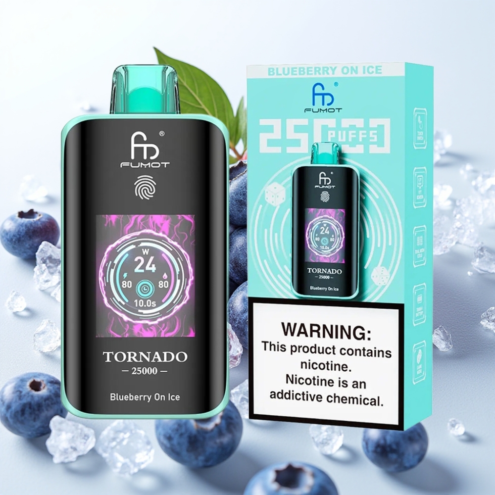 Fumot Tornado 25000 Puffs HD Pantalla 700mAh 20ml Arándano Helado