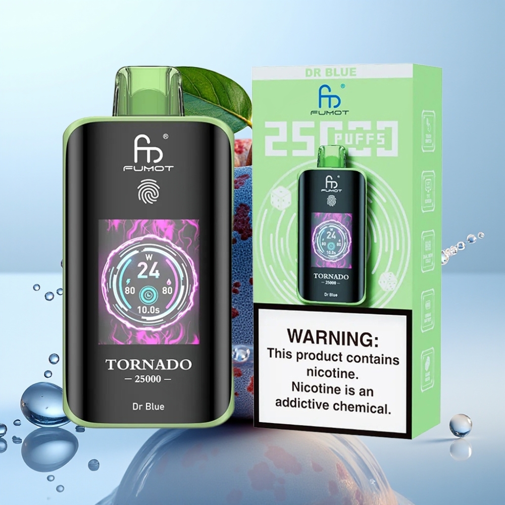 Fumot Tornado 25000 Puffs HD Pantalla 700mAh Azul Dr