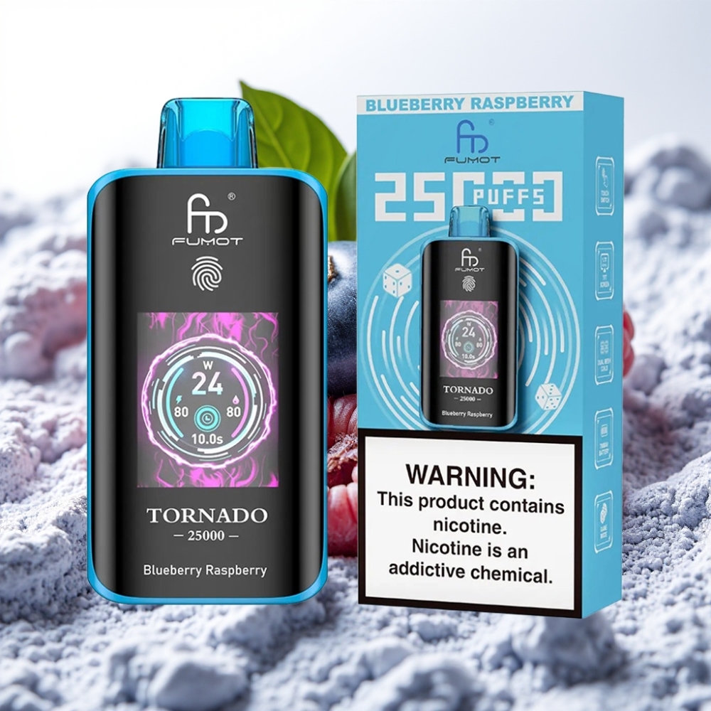 Fumot Tornado 25000 Puffs HD Screen 700mAh 20ml Arándano Frambuesa
