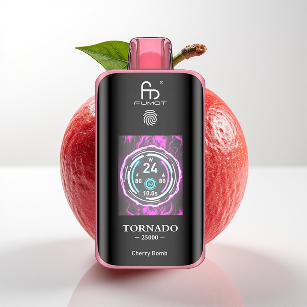Fumot Tornado 25000 Puffs HD Screen 700mAh 20ml Bomba Cereza