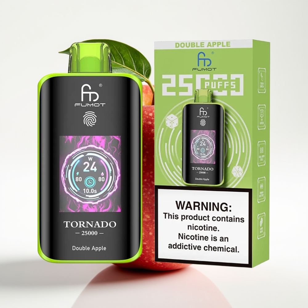 Fumot Tornado 25000 Puffs HD Screen 700mAh 20ml Manzana Doble