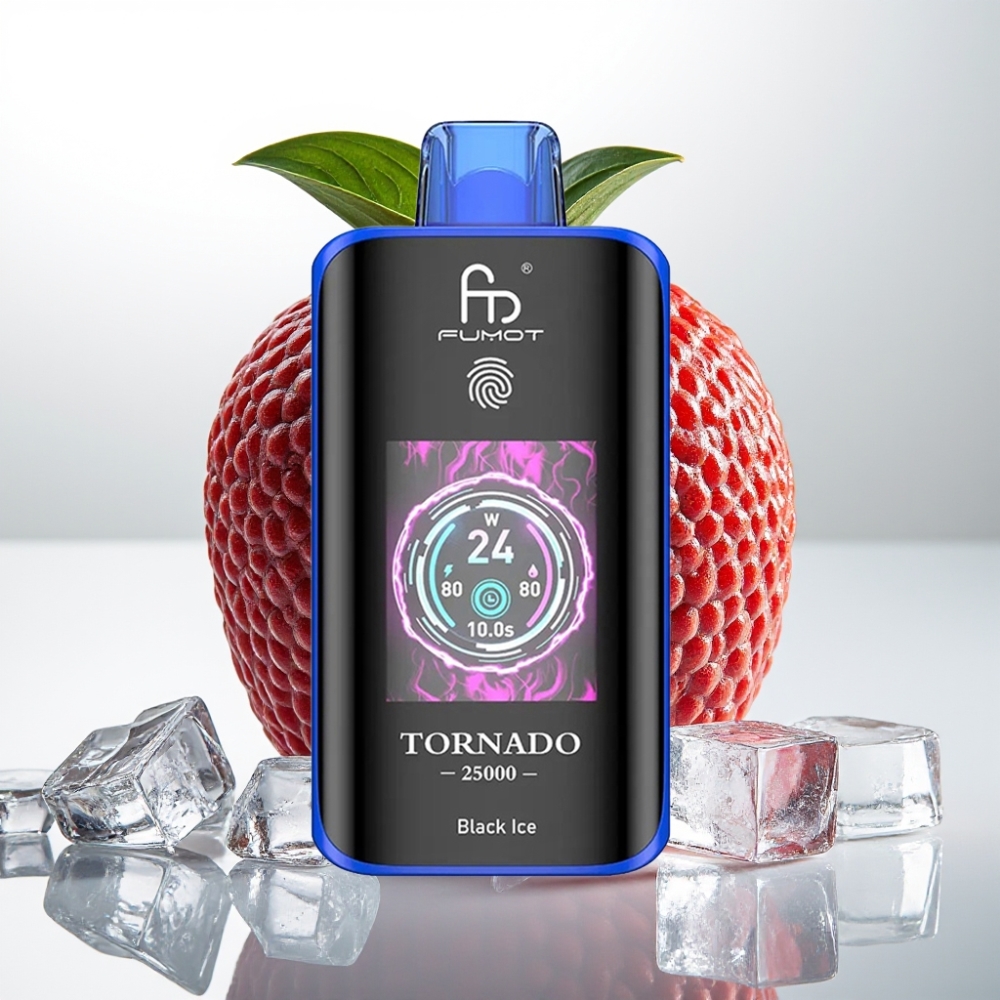 Fumot Tornado 25000 Puffs HD Screen 700mAh Hielo Negro