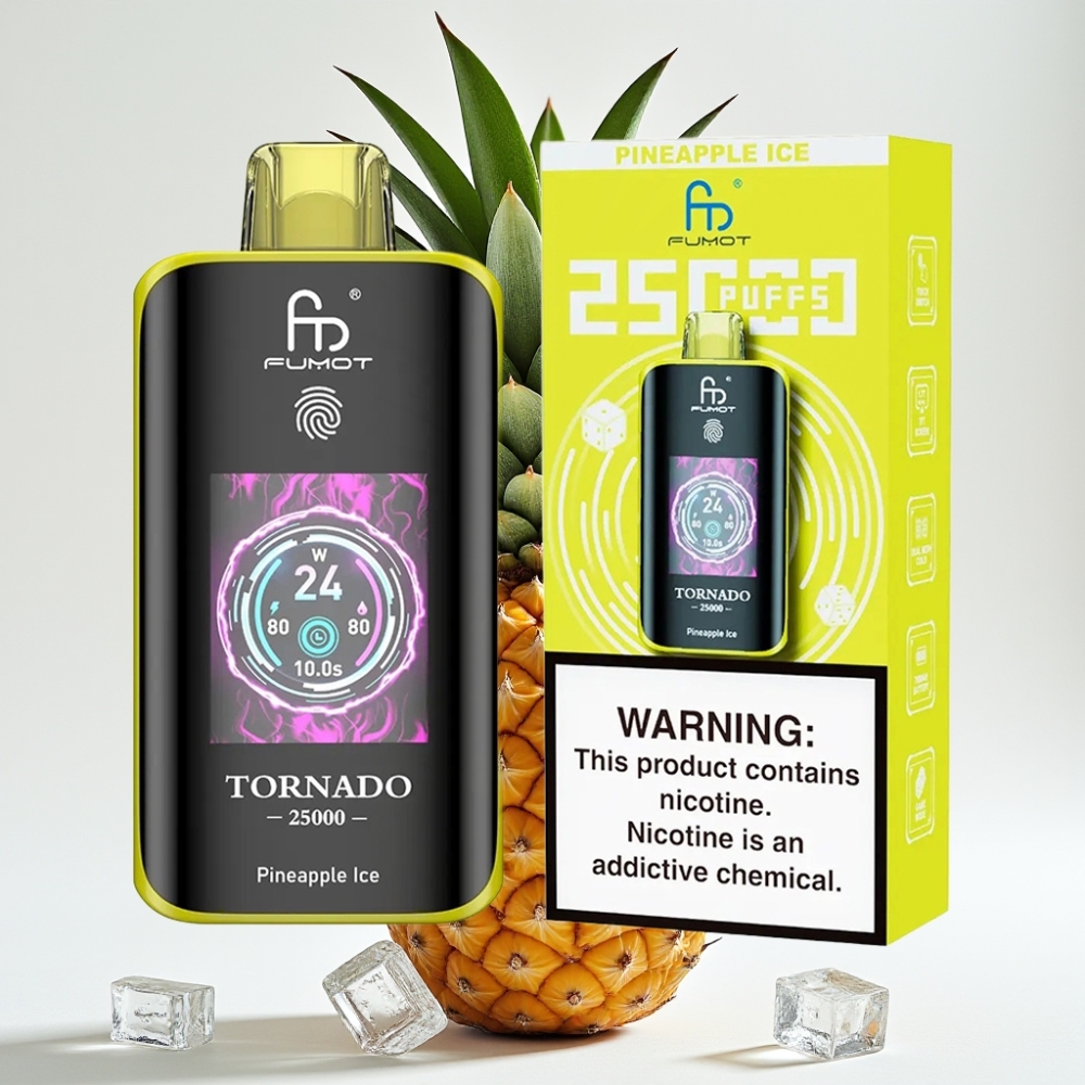Fumot Tornado 25000 Puffs HD Screen 700mAh Piña Hielo